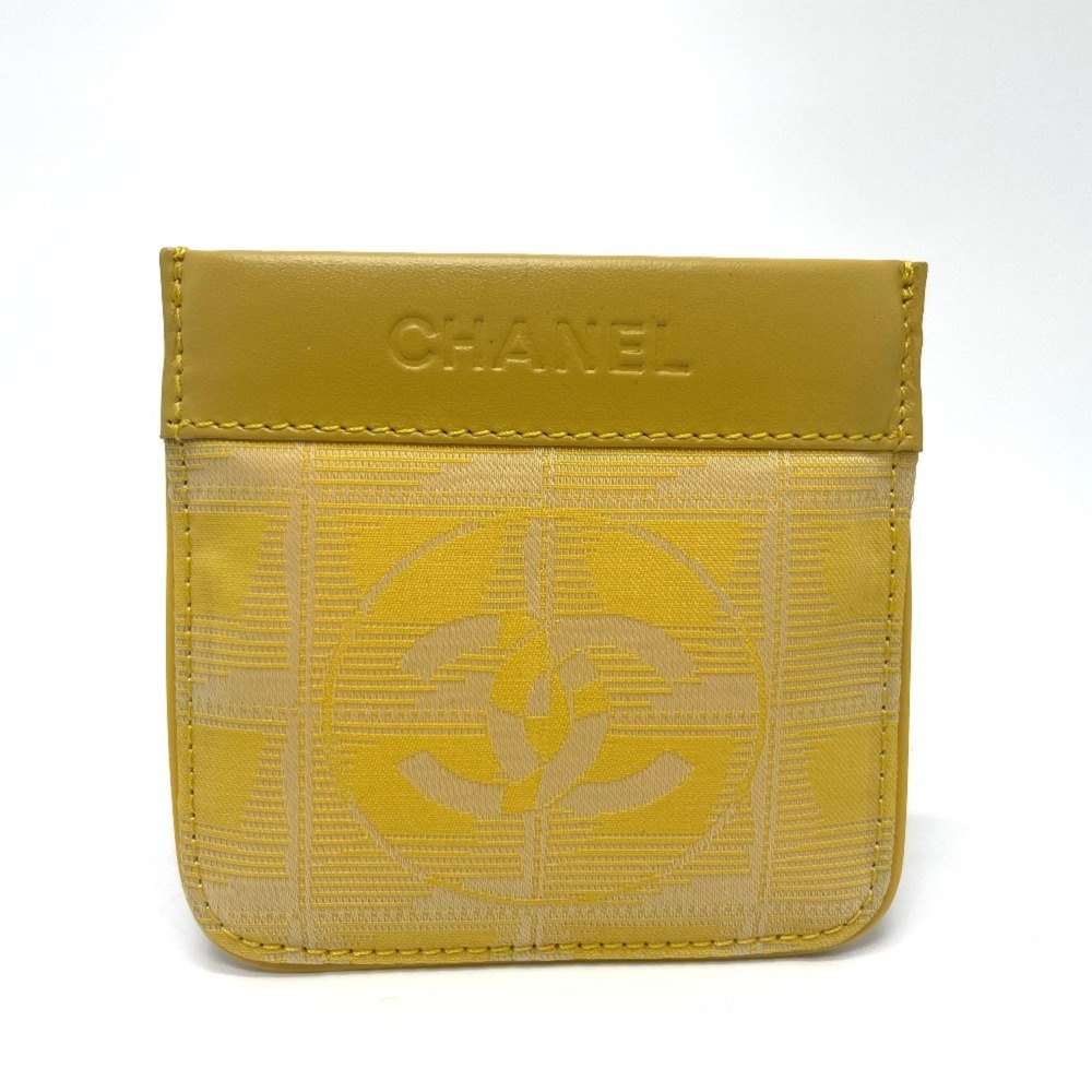 CHANEL Authentic Yellow Leather Logo Wallet - Picture 1 of 9